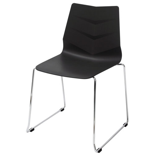 Leaf 4-Pack Indoor/Outdoor Accent Chairs in Black Polypropylene (Mínimo de compra 4 piezas)