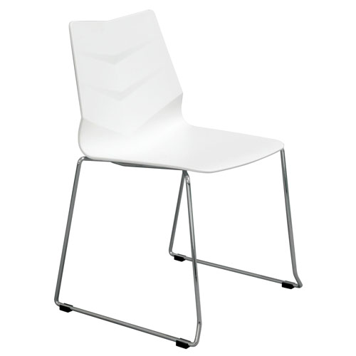 Leaf 4-Pack Indoor/Outdoor Accent Chairs in White Polypropylene (Mínimo de compra 4 piezas)