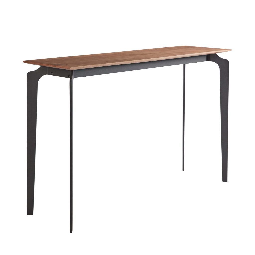 Consola bright top madera pata metal