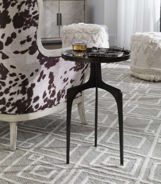 Mesa lateral metalica color negro