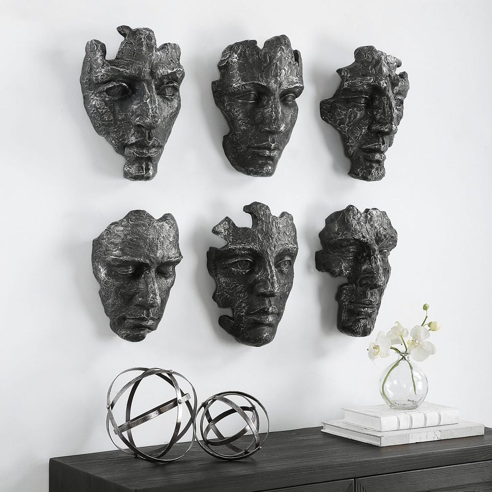 Set de Rostros Gris Oscuro - Image 2